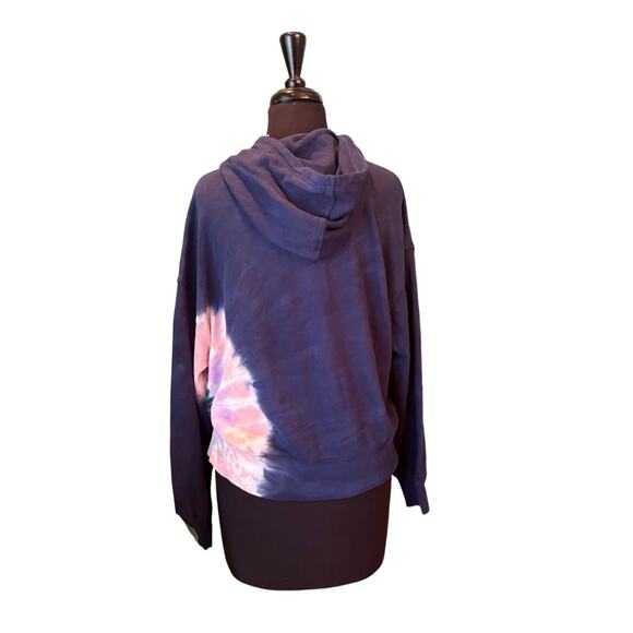 Wildfox Hadley Tie Dye Hoodie Navy Pink Sz S NWT MSRP $126 WLT4868S - Picture 4 of 9
